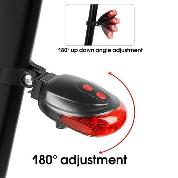 Led Bicycle Rear Light with 2 Laser Beam - Image 4