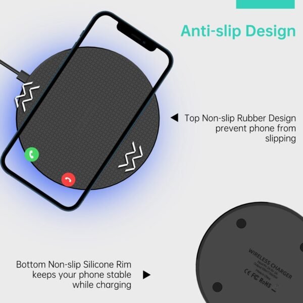 10W Qi Wireless Fast Charger Charging Pad - Image 5