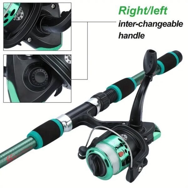 Fishing Pole Set Full Kits,Telescopic Fishing Rod, Spinning Reel Baits Hooks - Image 2
