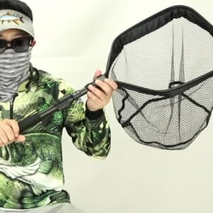 Collapsible Floating Fishing Net with EVA Handle - Lightweight and Portable