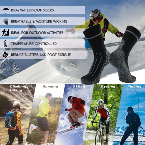 Breathable Moisture Outdoor Waterproof Socks - Image 2
