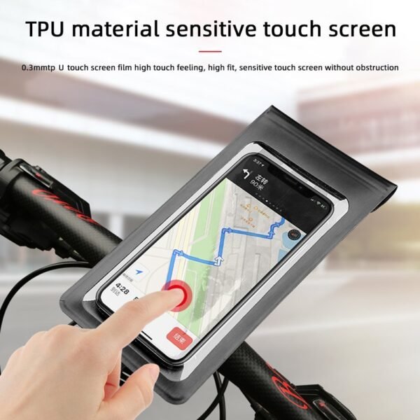 Rainproof Bike Bag Bicycle Front Cell Phone holder - Image 3