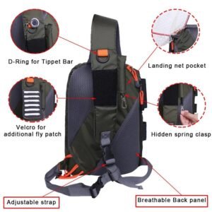 Fly Fishing Sling Pack – Crossbody Tackle Storage Bag