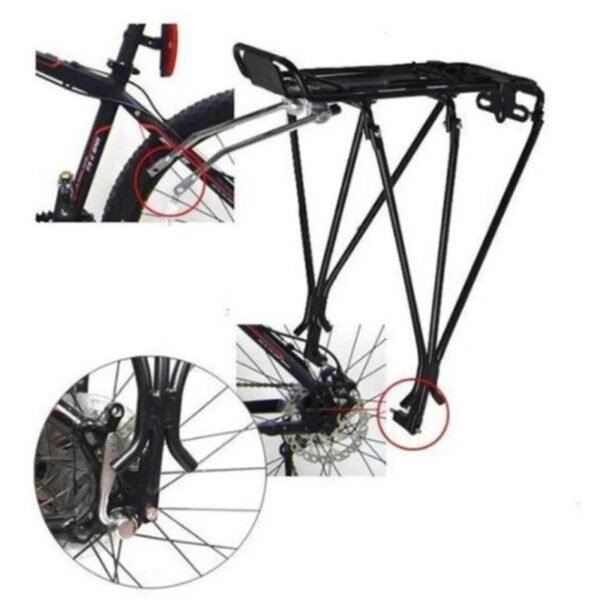 Economical Bolt-On Bicycle Carrier Rack - Adjustable Fit - Image 4